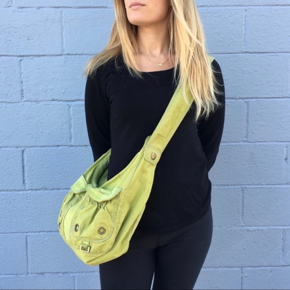 MARC JACOBS 🍏Green Cotton & Leather Messenger Bag - Picture 5 of 8